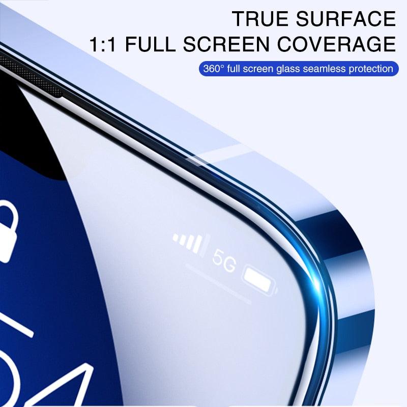 120D New upgrade Tempered Glass For iPhone 14 13 12 7 8 Plus Mini XR X XS Screen Protector For Iphone 14 13 12 11 Pro Max Glass  Anti-Scratch HD Tempered Glass Screen Protector Stevvex