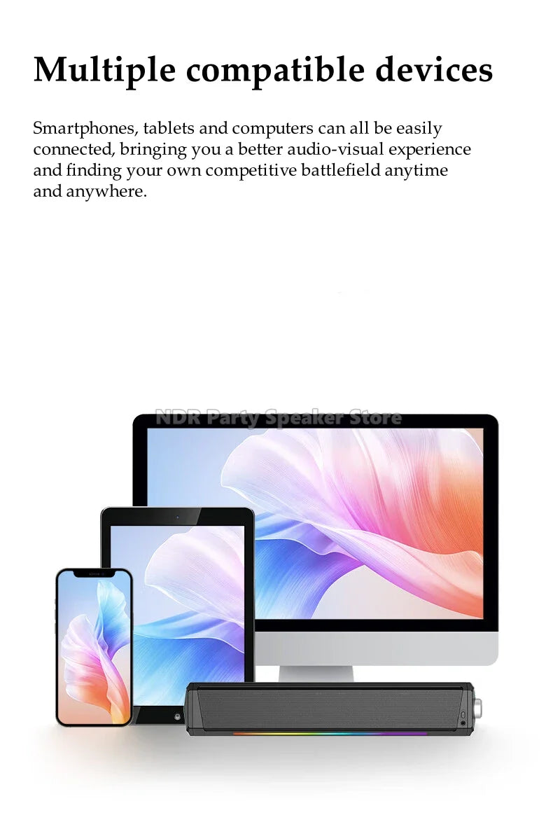 Home Bluetooth Gaming Speakers Portable USB Subwoofer Surround Stereo Sound Amplifiers Soundbar Speaker Desktop Speakers For PC Lootquake LLC