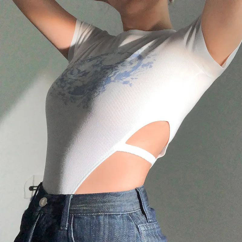 Sizzle Chic: Trendy Summer Print Bodysuit