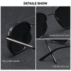 BARCUR Sunglasses Men’s Polygon Fashionable Frame – Polarized UV400 Protection for Summer Driving Outdoor and Casual Wear – Stylish Comfortable Thickened Striped Design with TAC Lenses