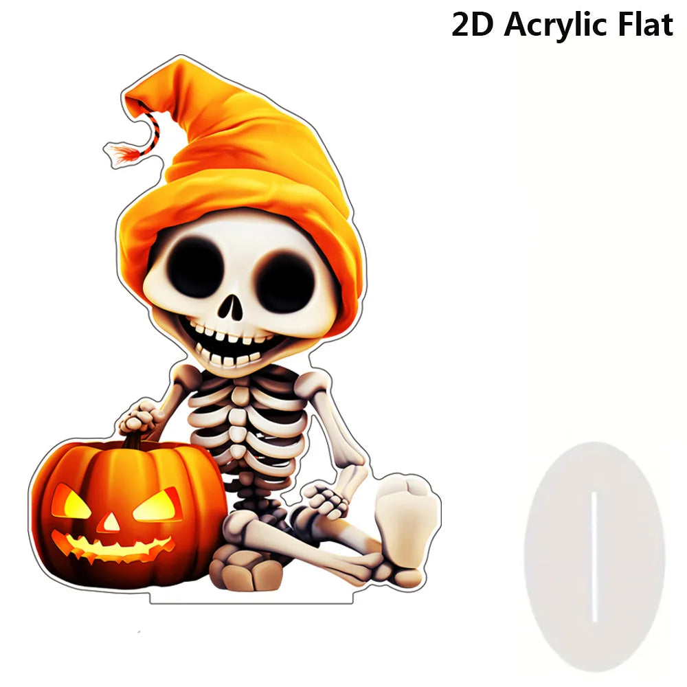 2D Acrylic Spooky Ghost & Pumpkin Hanging Decor | Halloween Swaying Ornaments for Window, Porch, Party Home Decoration Gift Set Lootquake LLC