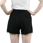 3pcs Women's High Waist Denim Shorts 2025 Summer Black Blue White Hot Pants Ripped Jeans Shorts Woman Short Trousers Streetwear