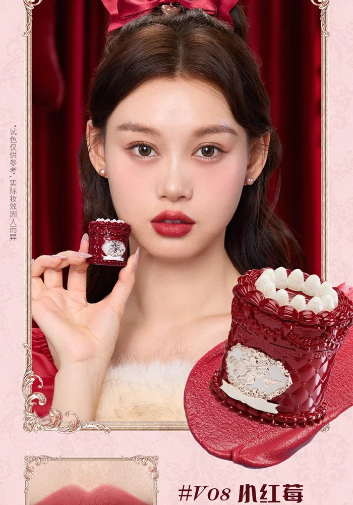 Flower Knows Strawberry Cupid Cake Lip Cream Lip Mud Matte Moisturizing Lipstick Silky Smooth Lip Makeup Professional Cosmetics Lootquake LLC