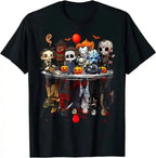 Horror Movies Character Halloween Costume Gift T-Shirt Gothic Style Graphic Tee Top Short Sleeve Blouses for Kids Adult 61323 Lootquake LLC