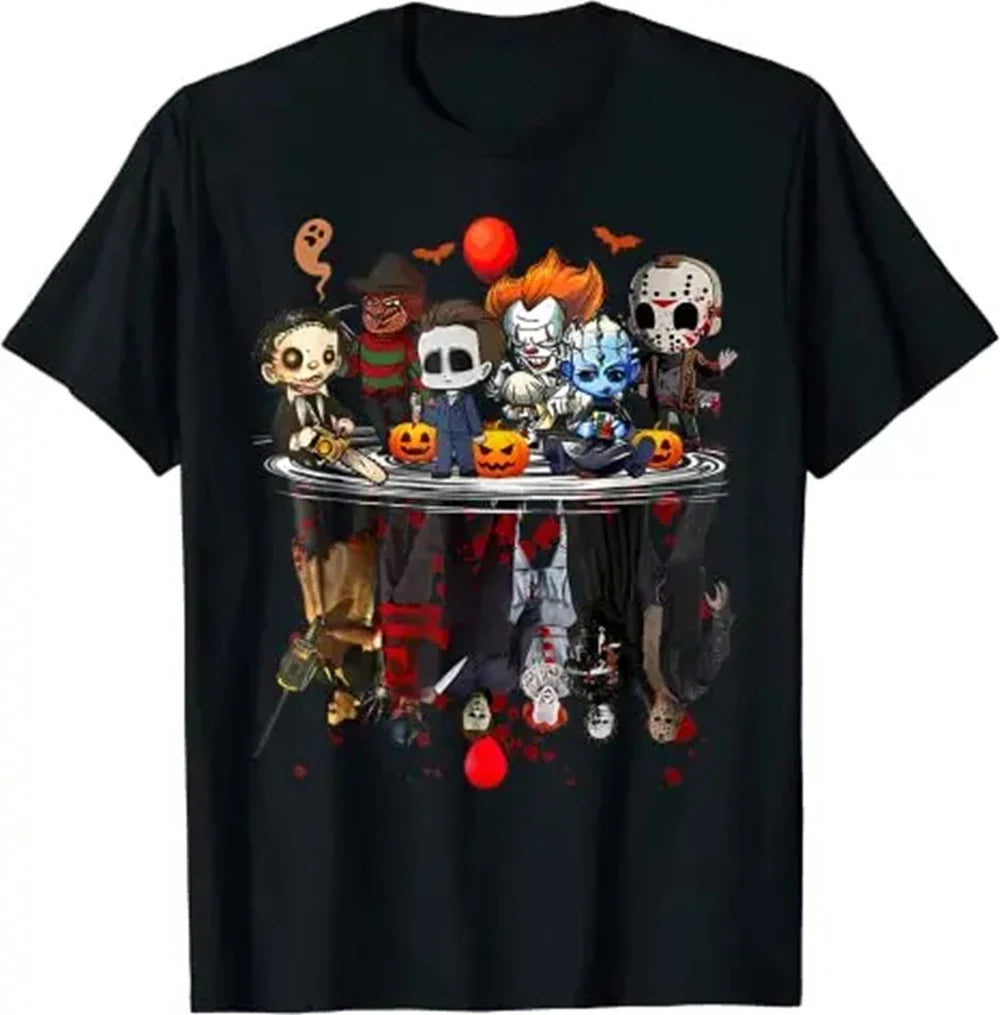 Horror Movies Character Halloween Costume Gift T-Shirt Gothic Style Graphic Tee Top Short Sleeve Blouses for Kids Adult 61323 Lootquake LLC