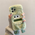 3D Cute Hairy Fluffy Fur Plush Winter Warm Phone Case For iPhone 14 13 12 11 Pro Max Plus Soft Cartoon Back Cover  Cute Fuzzy Furry Case Fashion Luxury Case Stevvex
