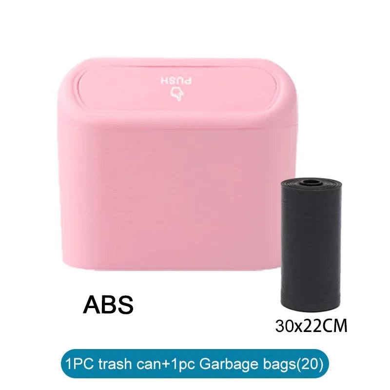 Car Trash Can (with Lid) Contains 60 (300) Garbage Bags, Small Car Trash Can, Leak-proof Mini Car Accessories Lootquake LLC