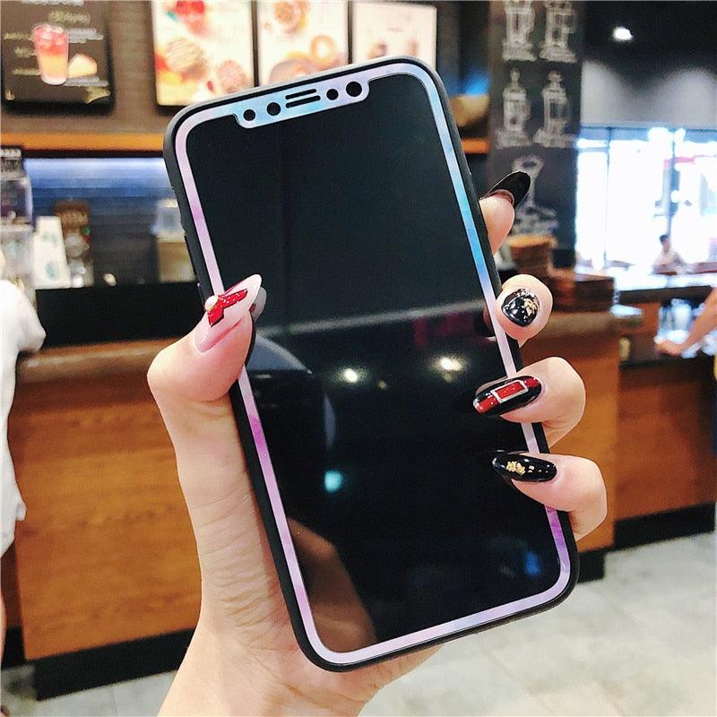 Flowers Screen Protector For iPhone 11 12 13 Pro Max Soft Edge Tempered Glass For iPhone XS MAX XR 13mini Lovely Protect Film Floral Design Tempered Glass Screen Protector For iPhone Stevvex