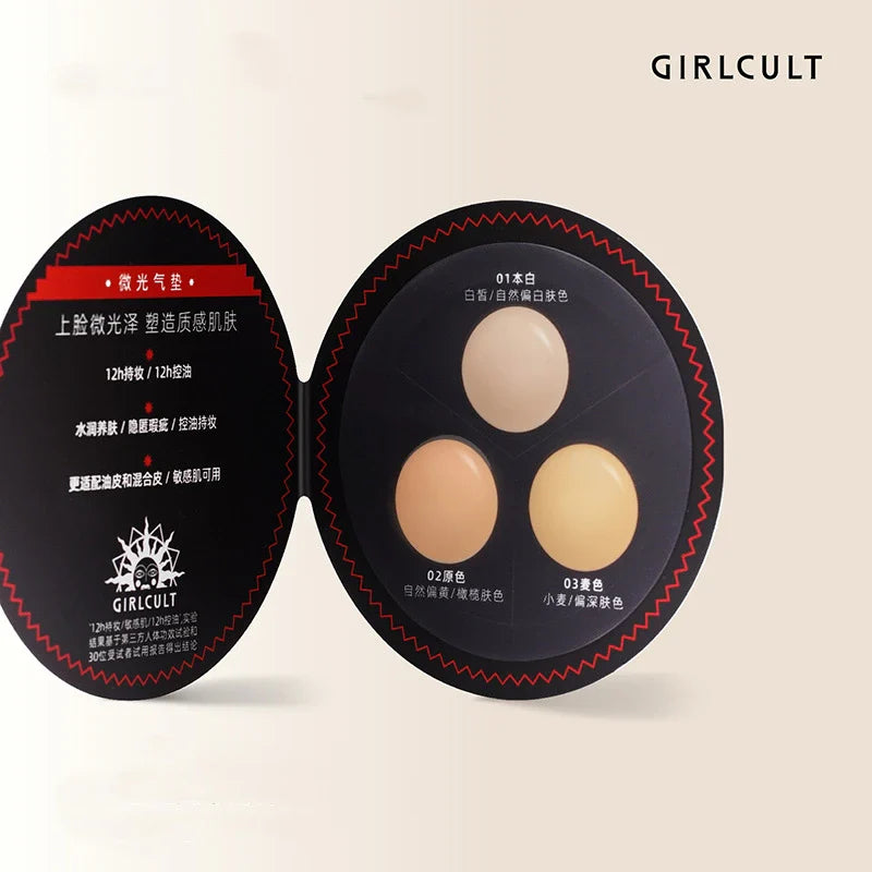 Girlcult Cushion Foundation All Skin Colors Brightening Contouring Foundation Cream Flawless Waterproof Sunproof Lasting Makeups
