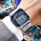 LIGE 2025 Men's watches Luxury LED Luminous Date Wristwatch Waterproof Sports Square  Casual Quartz Watches male reloj hommes