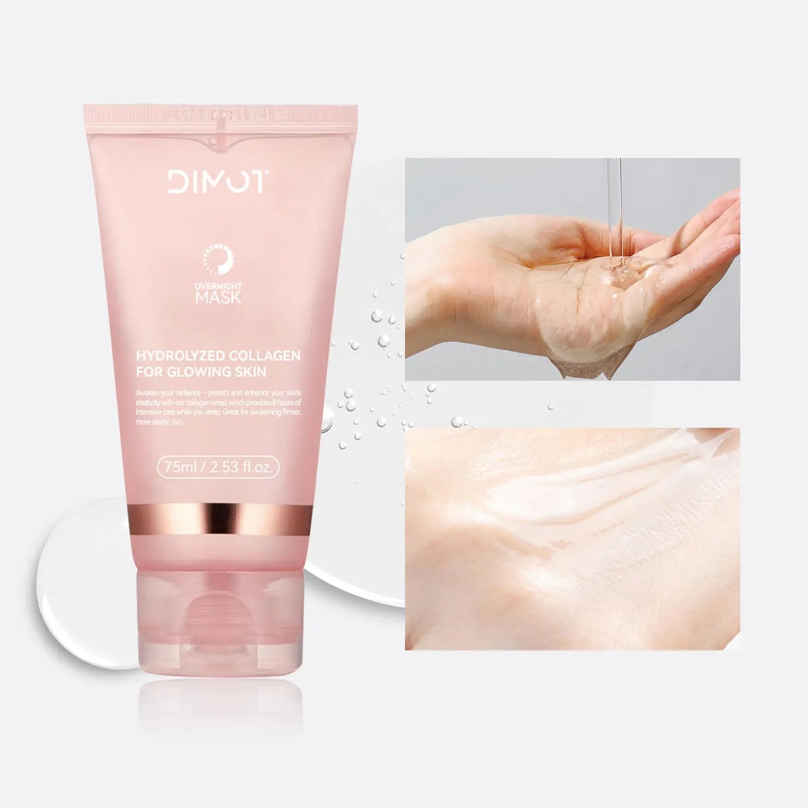 Collagen Night Wrapping MaskReduces Sagging & Dullness Hydrolyzed  Elasticity Hydration Skin Care for All Skin Types Lootquake LLC