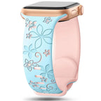 Apple Watch Silicone Band - Durable Floral Design Strap - SJB-DIAMOND ELITES