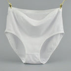 Soft High Waist Cotton Panties Underwear For Women Breathable Plus Size Woman Briefs Female Lingerie Underpants Panty Striped