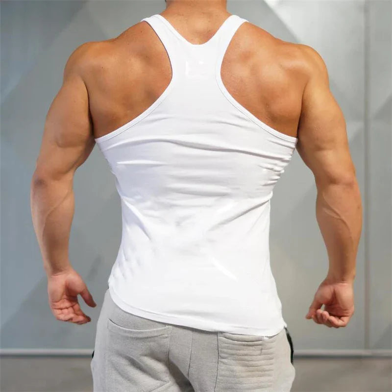 FlexFit Cotton Sleeveless Muscle Tank - Irregular Hem THRIXINE