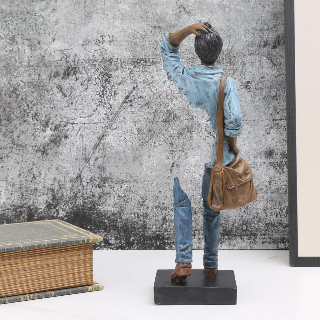 Traveler Sculpture - Abstract Resin Decor for Home & Office, Versatile Indoor/Outdoor Accent Piece Lootquake LLC
