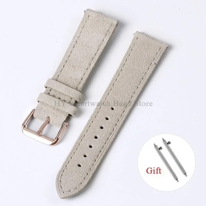 Polar Suede Leather Watch Strap For Polar Smartwatch - Handmade Quick Release