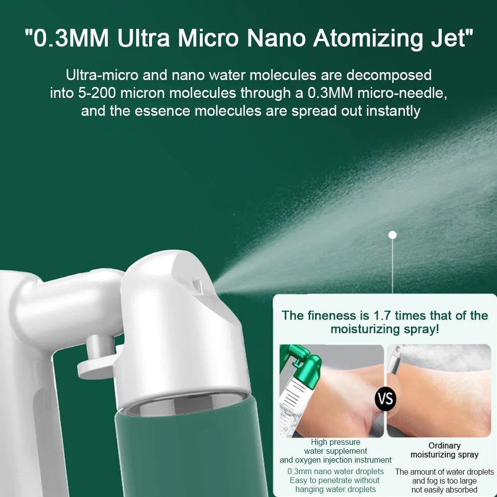 New 80ml Oxygen Injection Instrument Water Replenishing Spray Household Hand-held Face Cold Spray Humidifier Beauty Health Lootquake LLC