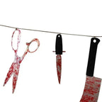 Halloween Decoration Horror House Bloody Weapons Garland Banner Halloween Bar Club Zombie Vampire Party Decorations Supplies