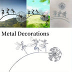Whimsical Flower Fairy Garden Statue - Stainless Steel Art Sculpture with Delicate Dance Pose - Outdoor Courtyard, Lawn, and Ter Lootquake LLC