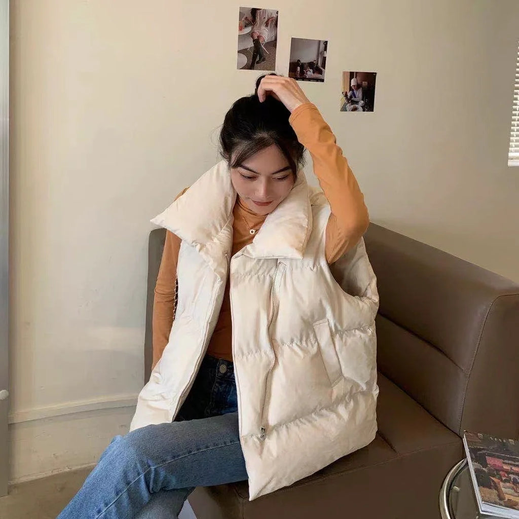 Chic Women's Quilted Winter Vest - Cozy & Stylish