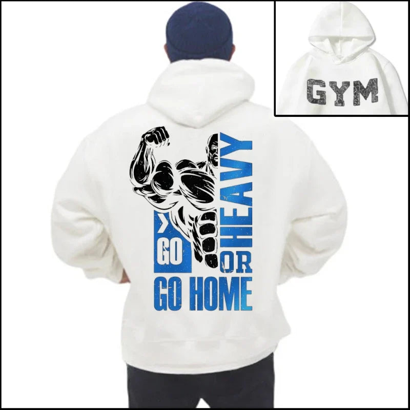 DualPrint MuscleFit Men's Hoodie - Autumn/Winter Gym Gear THRIXINE