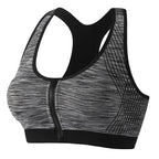 Space-Dyed Zip Sports Bra - Shockproof Style