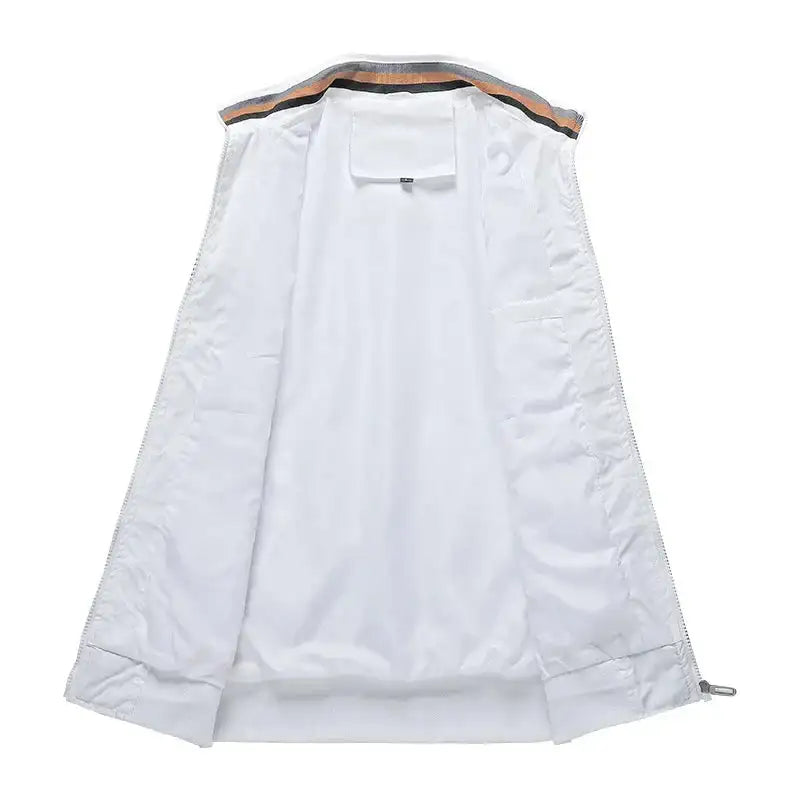 Fashion Men’s Windbreaker Jacket White Casual Jacket Men Outdoor Waterproof Sports Coat Spring Summer Bomber jacket Men Clothing