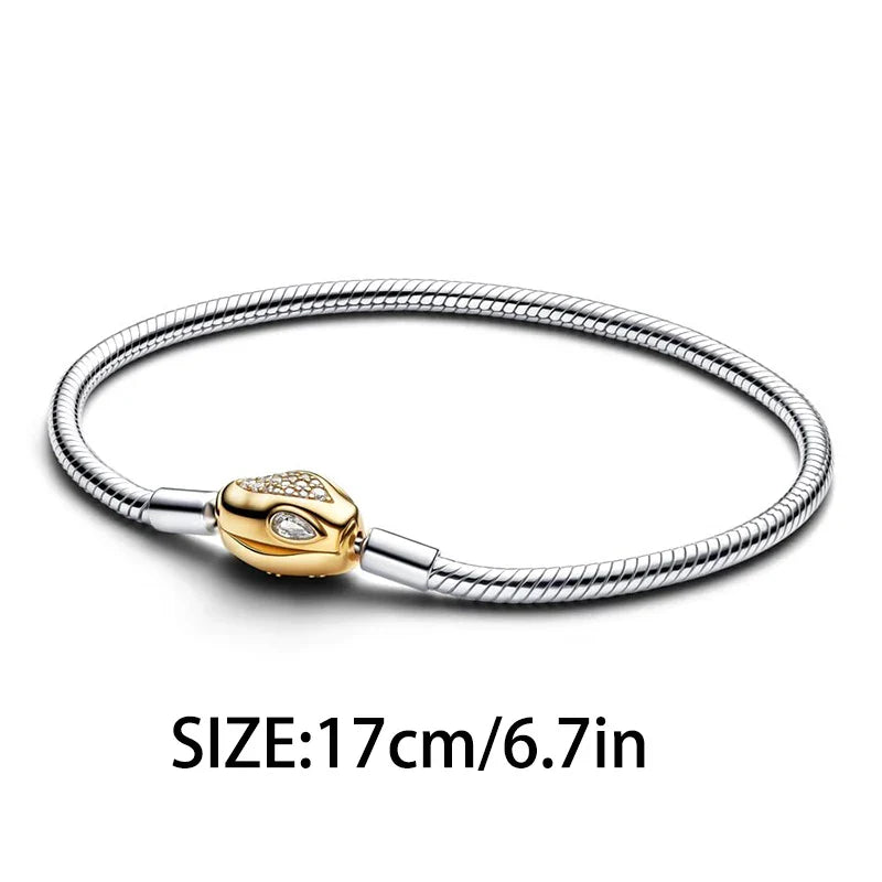 925 Silver Valentine's Day Snake Year Series Pendant Suitable for 925 Sterling Silver Original Women's Bracelet DIY Jewelry Gift Lootquake LLC