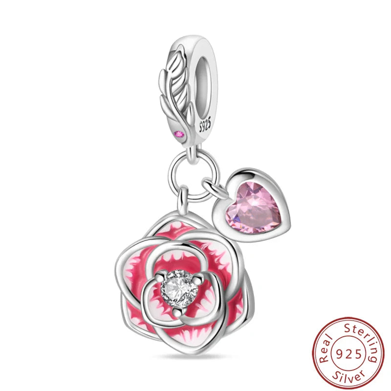 S925 Sterling Silver Princess Golf Hamster Camera Travel Three Piece Set Charms Beads 3mm DIY Fine Jewelry Making Lootquake LLC