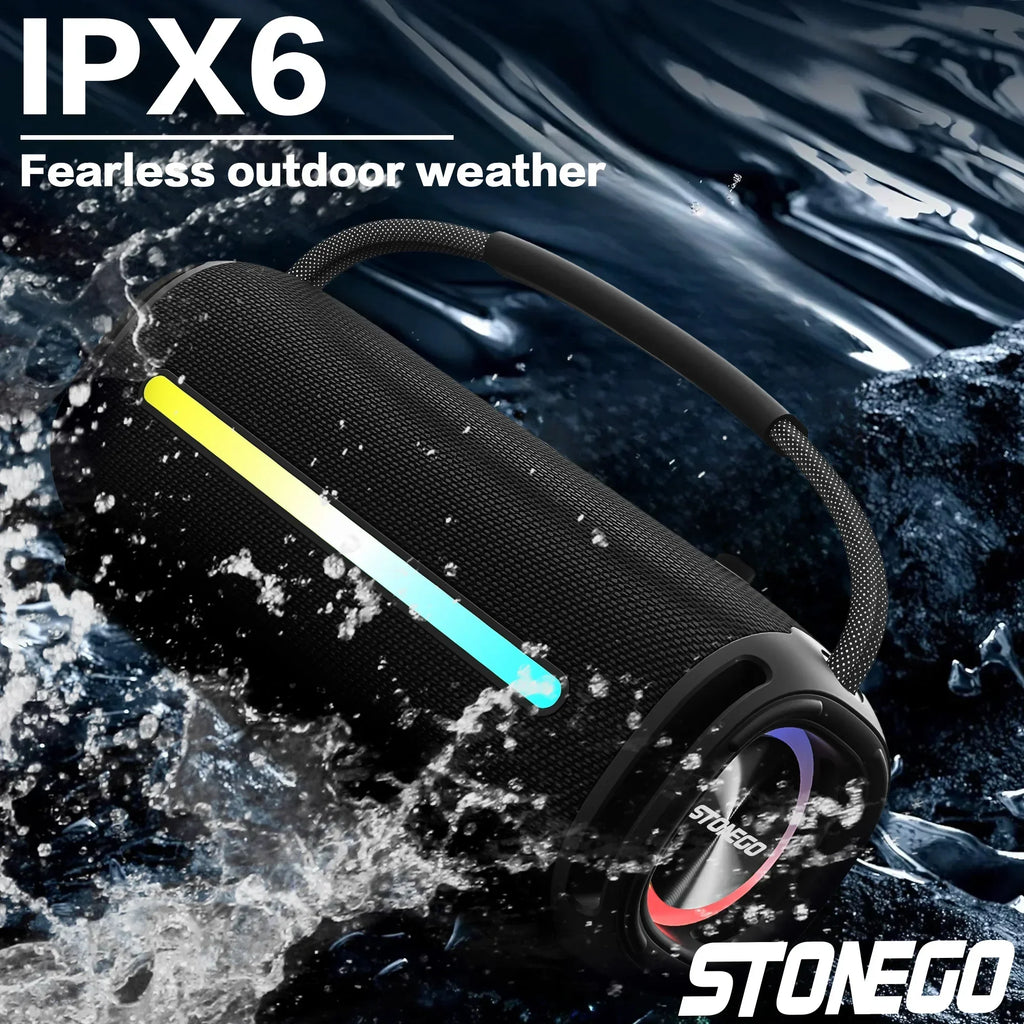 Outdoor Portable Bluetooth 53 Wireless Speaker IPX6 Waterproof High Power Audio RGB Lantern Subwoofer Lootquake LLC