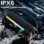 Outdoor Portable Bluetooth 53 Wireless Speaker IPX6 Waterproof High Power Audio RGB Lantern Subwoofer Lootquake LLC