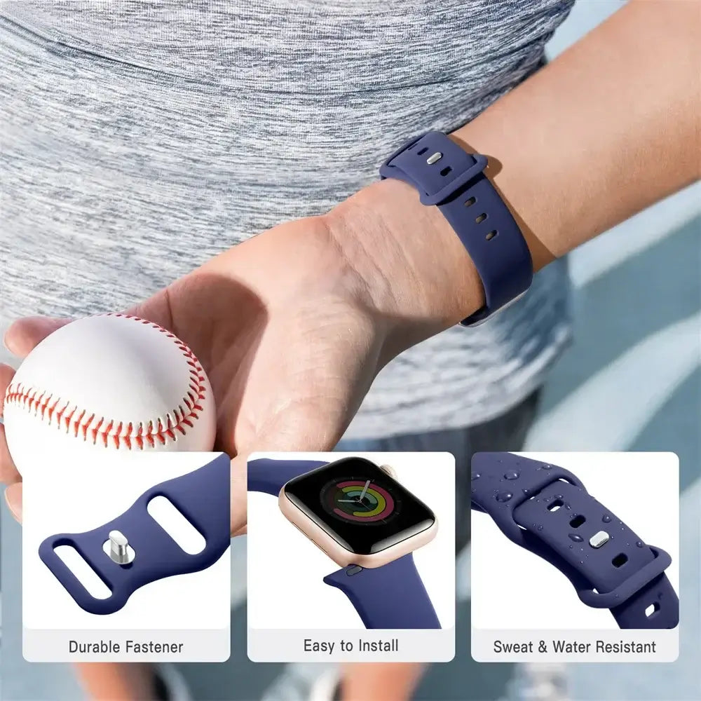 Apple Watch Silicone Band - Soft Waterproof Flexible Strap - SJB-DIAMOND ELITES