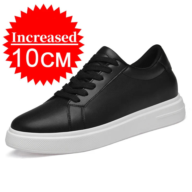 New Summer Men's Sneakers Elevator Shoes Heightening Height Increase Insole 7-8CM High Heels Shoes Leather Sport Shoes Men Shoes Lootquake LLC