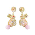 Best Lady Easter Earrings Alloy Pearls Rabbit Egg Shells Chicken Letters Tassels Various Options For You To Match Lootquake LLC