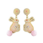 Best Lady Easter Earrings Alloy Pearls Rabbit Egg Shells Chicken Letters Tassels Various Options For You To Match Lootquake LLC