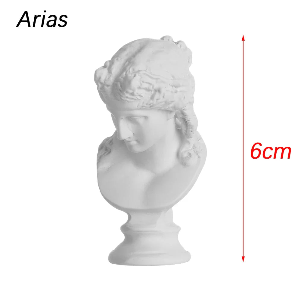 Mini Plaster Statue Greek Mythology Celebrities Famous Sculpture Figurine Drawing Practice Gypsum Bust Portraits Lootquake LLC