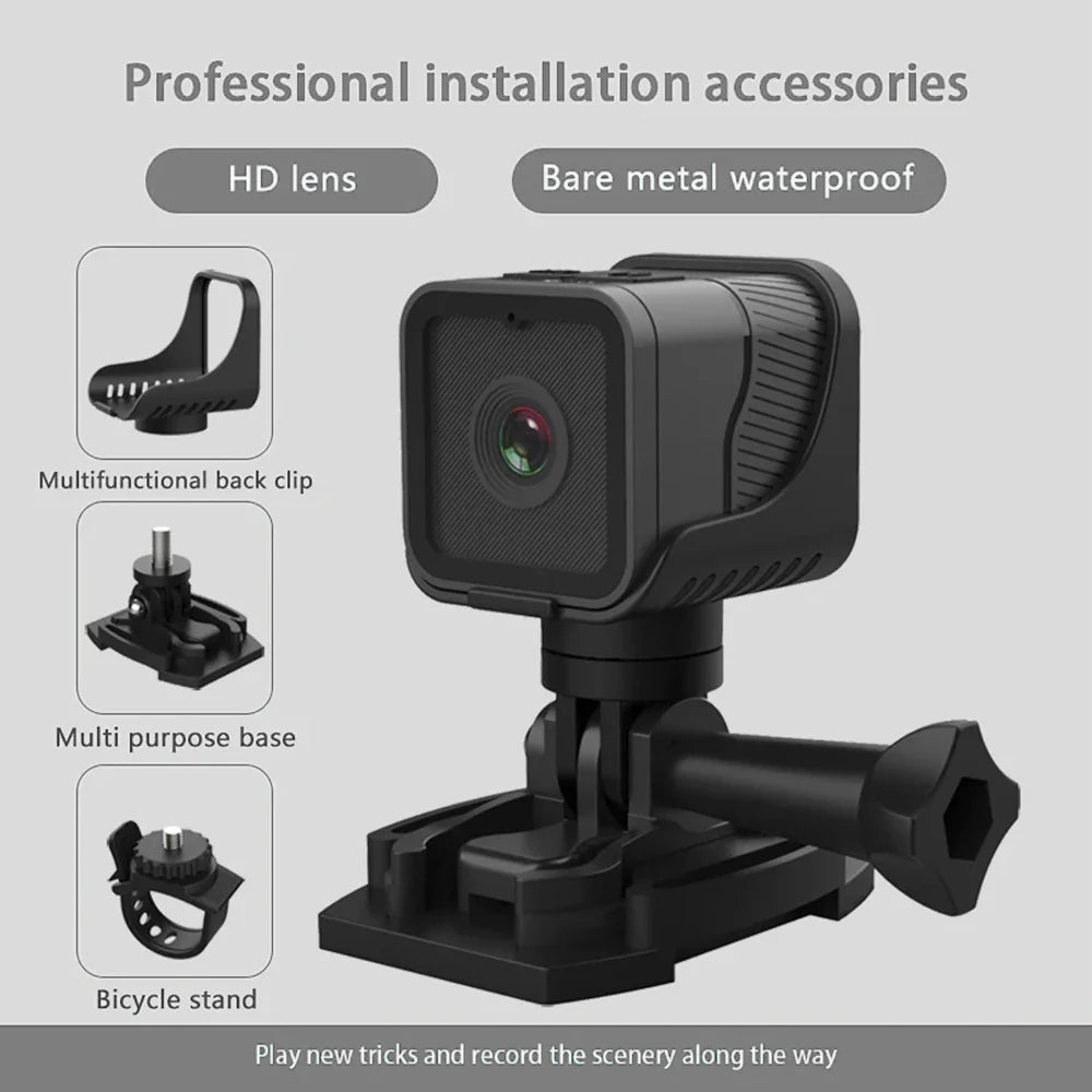 1080P HD Portable Sports Mini Camera with Hotspot WiFi Waterproof Camera, Motorcycle and Bike Driving Recorder Lootquake LLC