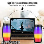 S12 Wireless Bluetooth Speakers Powerful Portable Sound Box Subwoofer Car Audio Bass MP3 Player Sound System LED Lights Lootquake LLC
