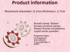 Flower Knows Strawberry Cupid Collection Pressed Powder Mineral Makeup Powder Foundation With Concealer & Finishing Vegan