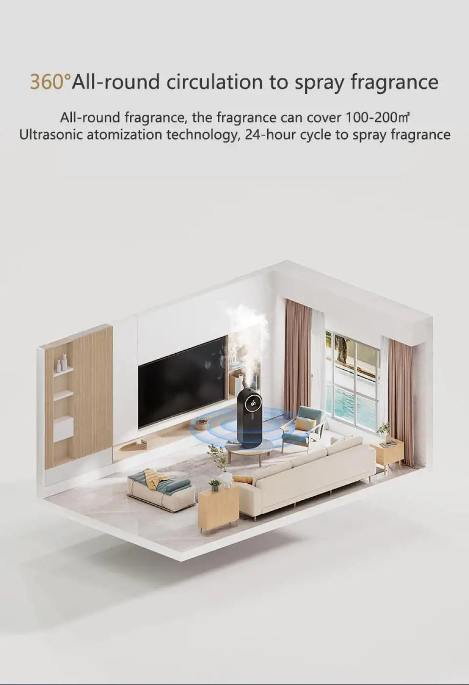 Humidifier Aromatherapy Machine Hotel Home Aroma Smell Distributor Air Freshener Flavoring Diffuser Aromatherapy Essential Oil Lootquake LLC