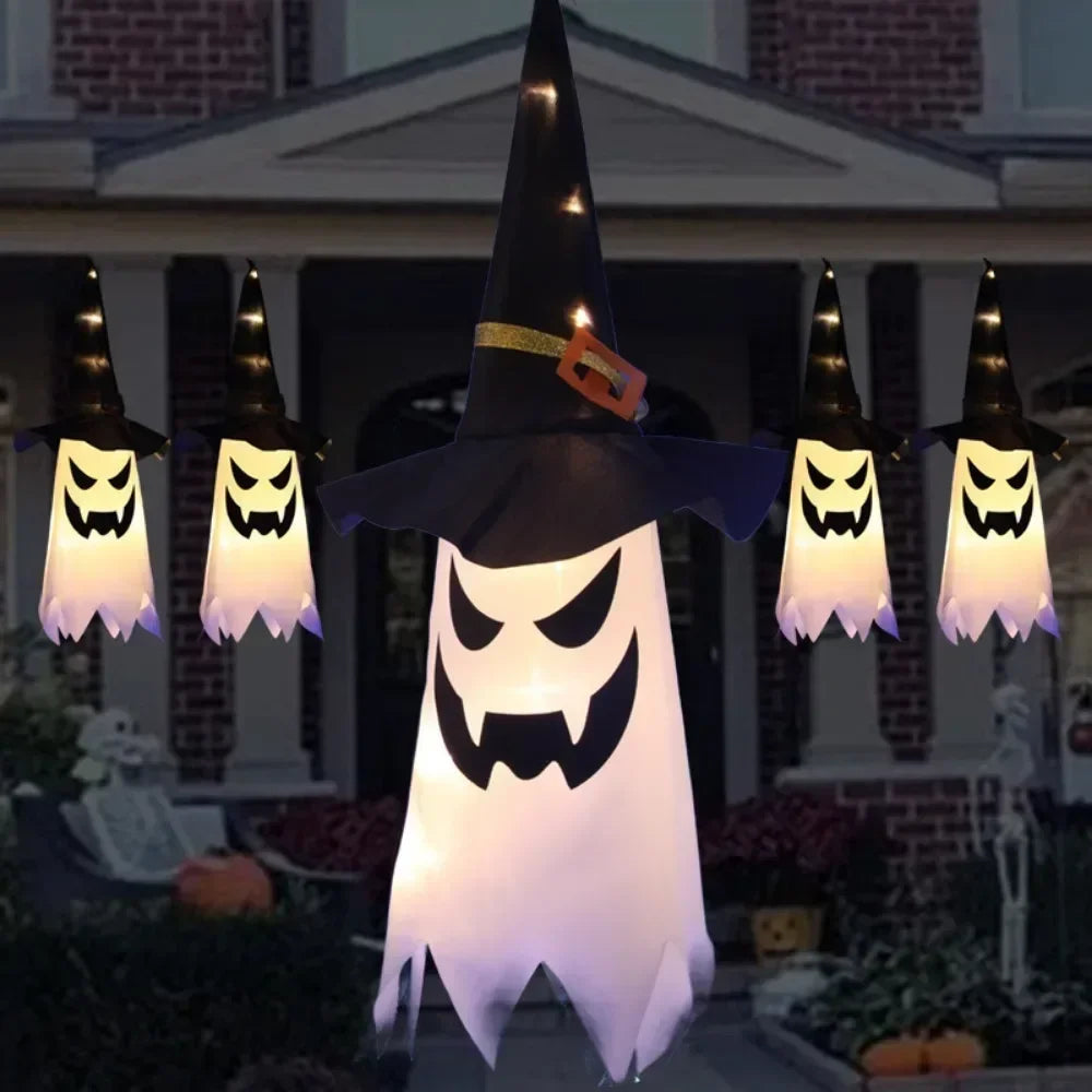 New Halloween Horror Atmosphere Creative Hanging Decorations Haunted House Scene Decoration LED Lights Ghost Party Garden Lootquake LLC