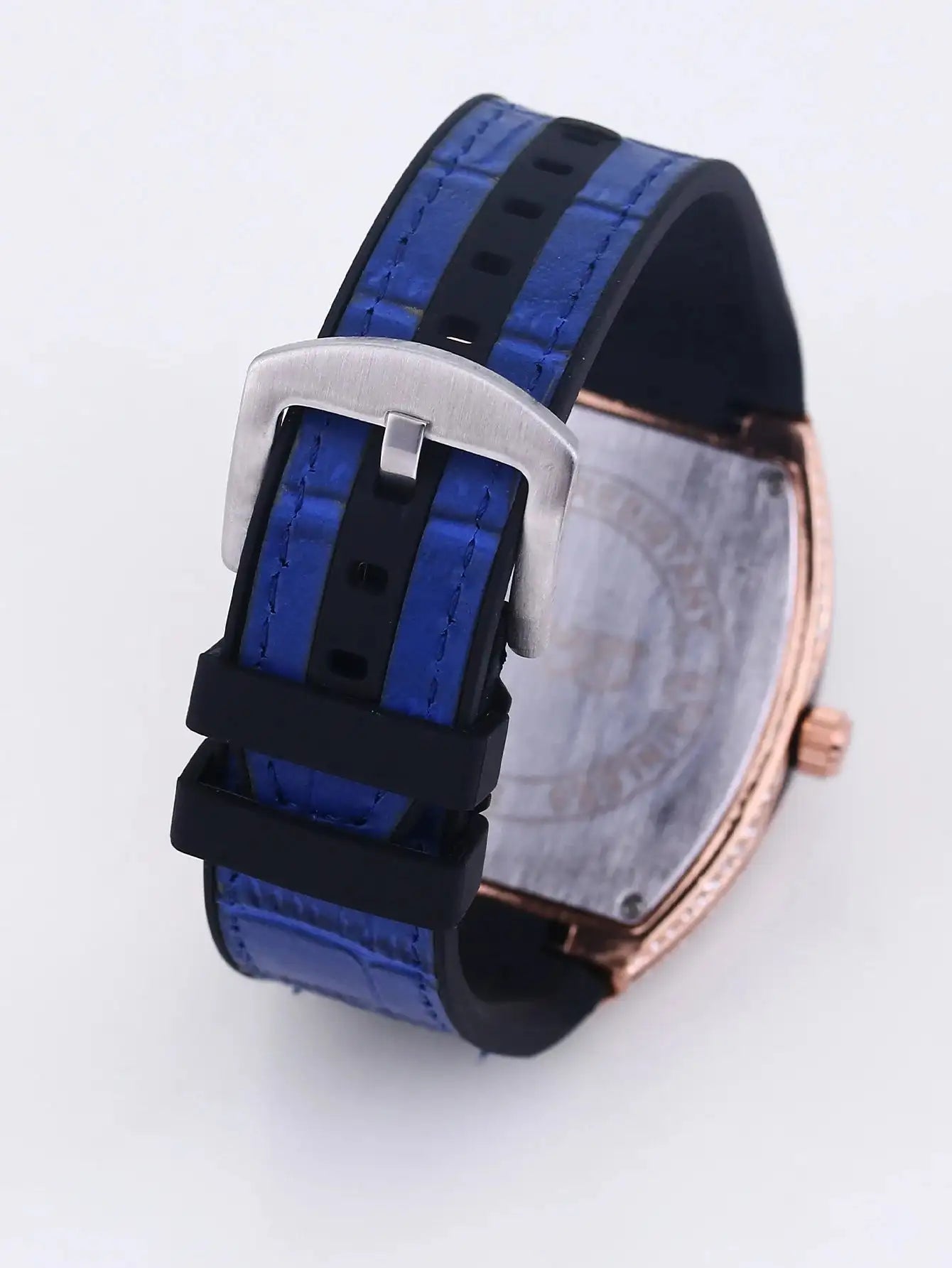 Luxury Diamond wristwatch for women Fasion and elegant quartz watch with silicone watchstrap Waterproof luminous Tonneau watch