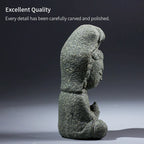 Avalokitesvara Buddha Statue Granite Sculpture Figurine Meditation Miniatures Ornament Home Decoration Crafts Antique Art Gift