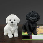 Creative Dog Figurine Statue Sculpture Crafts Collection for Living Room Desktop Office Decor Ornament Kids Gift