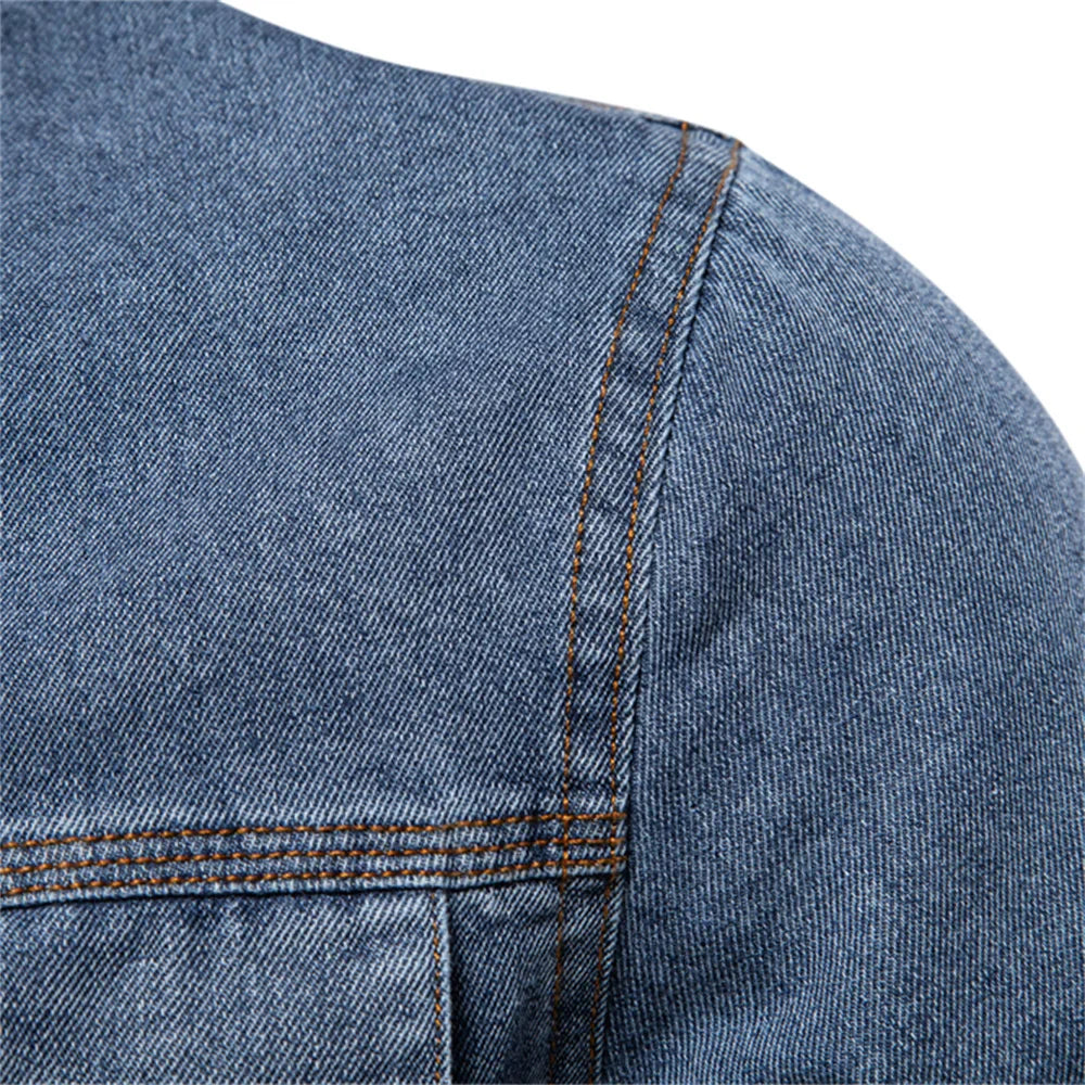 AIOPESON Brand New Mens 100% Cotton Denim Shirts Double Pocket Casual Cowboy Mens Shirts Long Sleeve Autumn Jeans Shirts for Men Lootquake LLC