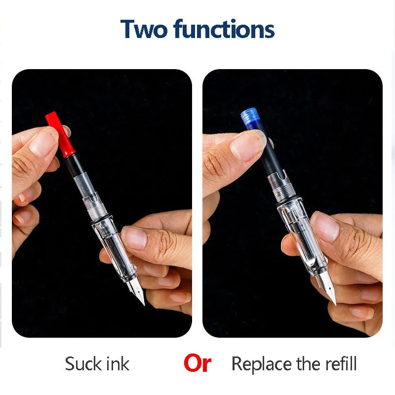 33 Pcs Kawaii Fountain Pen Replaceable Ink Set Black/Blue/Red ink EF 0.38mm School Pens Office Supplies Stationery for Writing Lootquake LLC