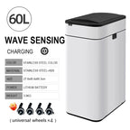 Smart Trash Can 20L 30 40 50 60 Liters Wastebasket Large Kitchen Garbage Cube Home Automatic Stainless Steel Garbage Bin Dustbin Lootquake LLC