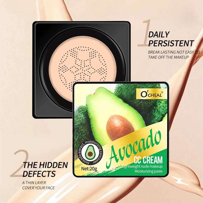 Lightweight Air Cushion Foundation CC Cream Natural Moisturizing Concealer Even Skin Tone Long Lasting Contour Makeup Cosmetics