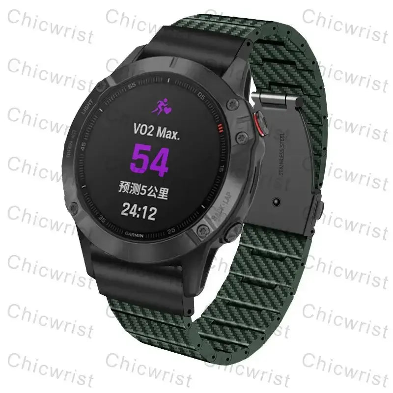 Garmin Carbon Fiber Band - Durable QuickFit Strap - SJB-DIAMOND ELITES