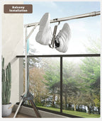 Household Shoes Drying Rack Balcony Foldable Shoe Hanger Clothing Hook Sneaker Rack Home Storage Lundary Tools Lootquake LLC